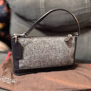 Coach 6112 Vintage Bleeker Tweed Demi Bag (Black/Grey) - EUC